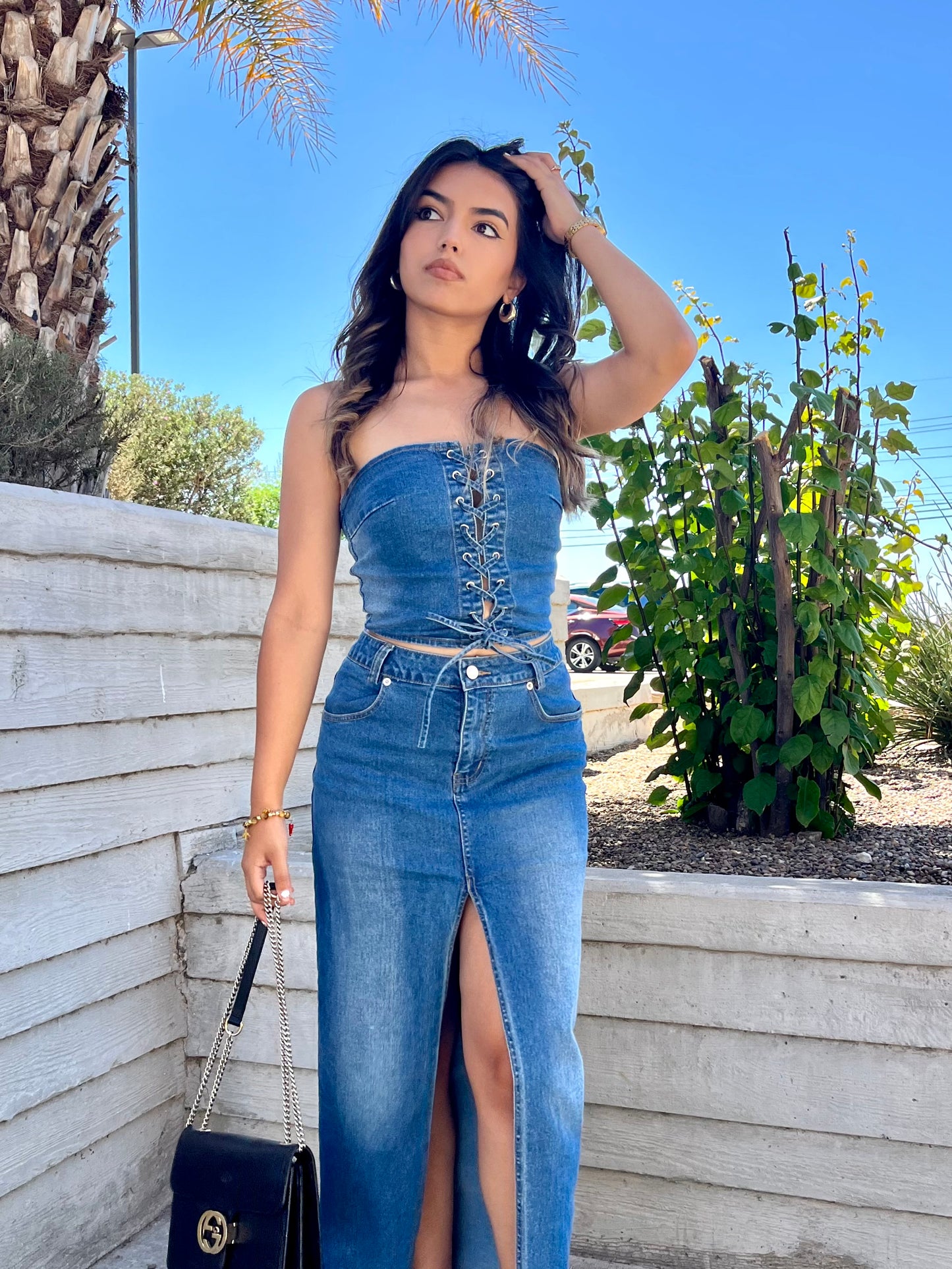 Priscilla Denim Top