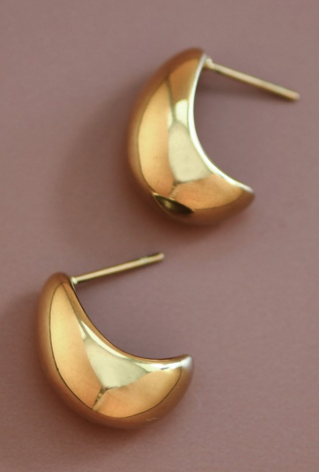 Teardrop 18K Non-tarnish Stainless Steel Hoops