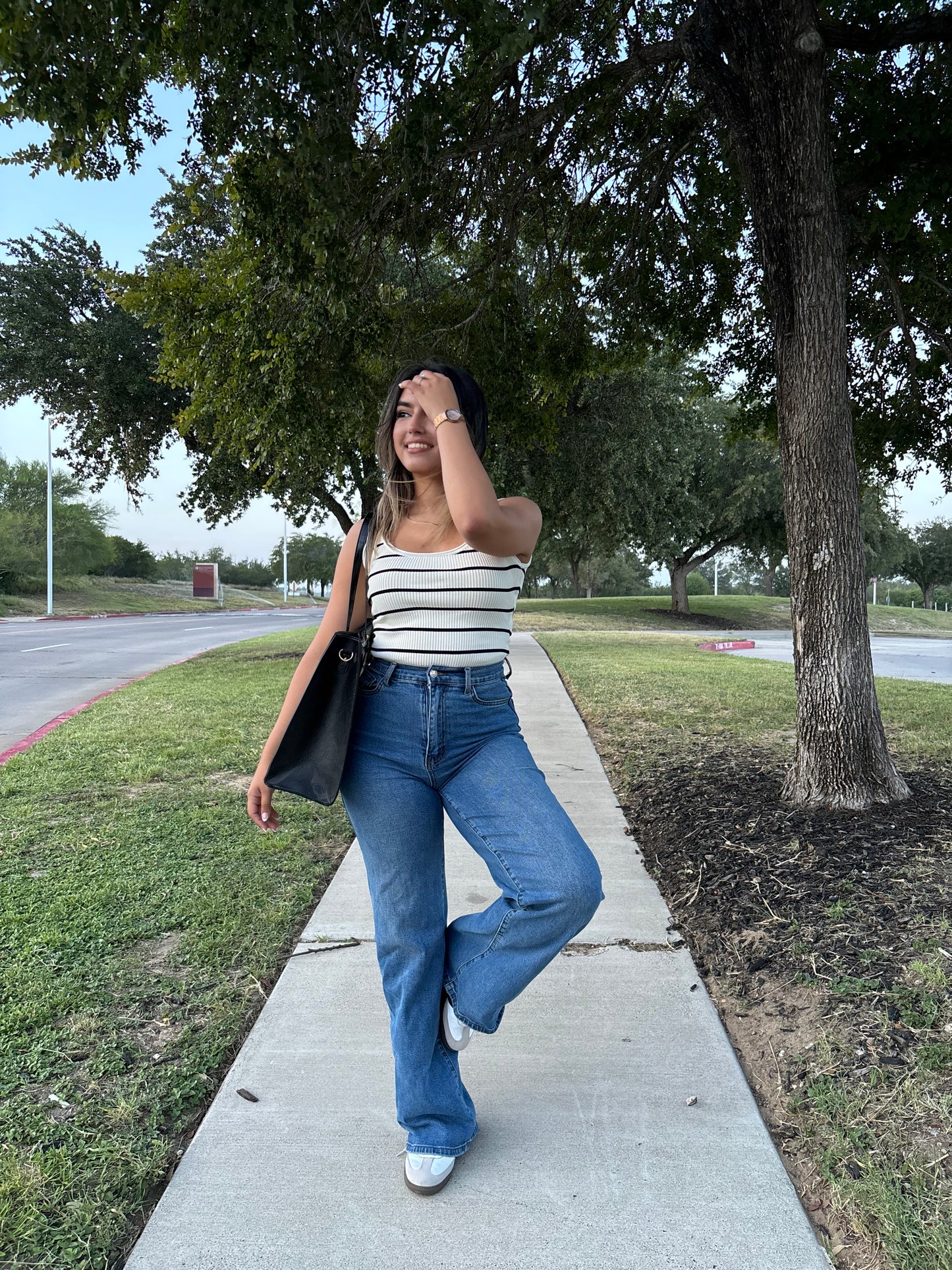Monica Stripe Tank Bodysuit