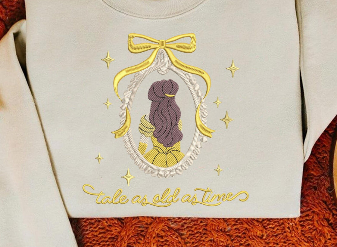 Princess Embroidery Crewneck Sweater
