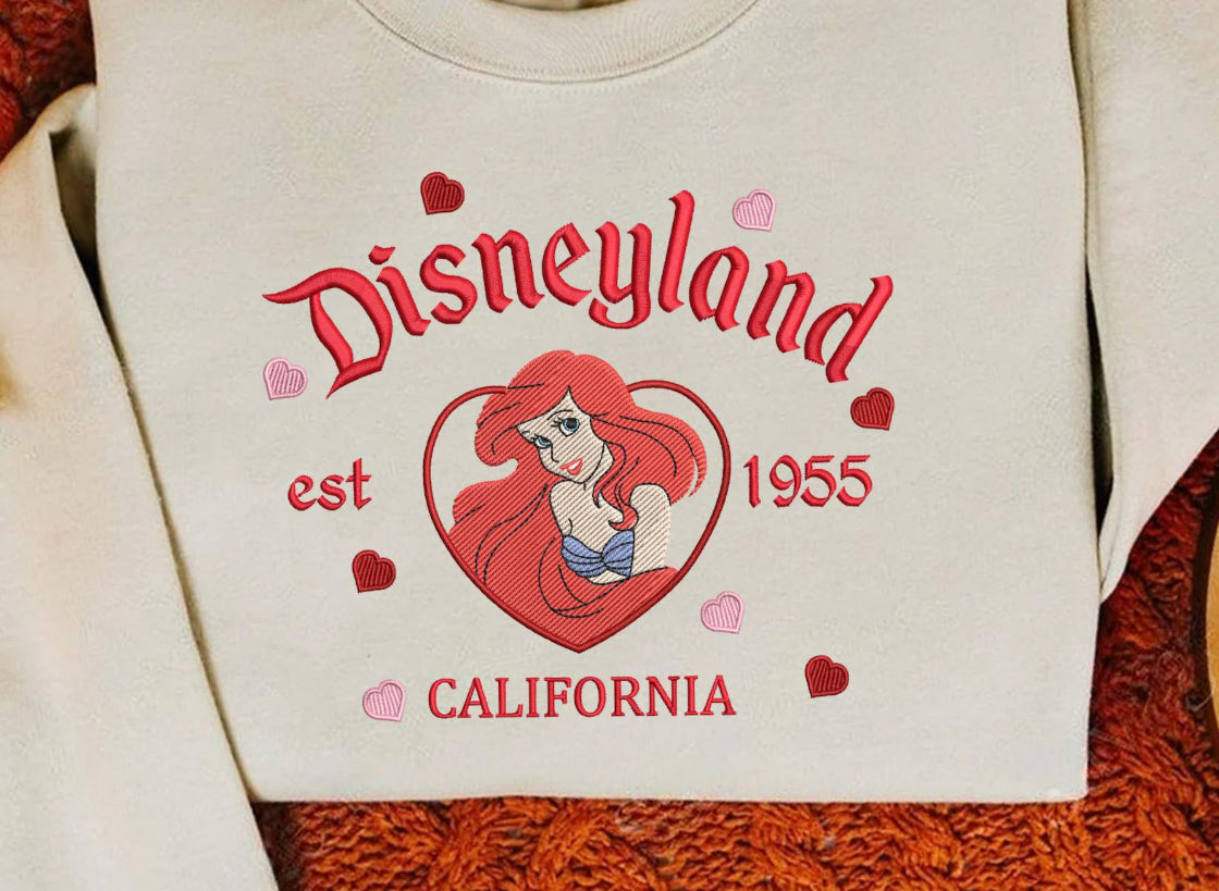 Princess Embroidery Crewneck Sweater