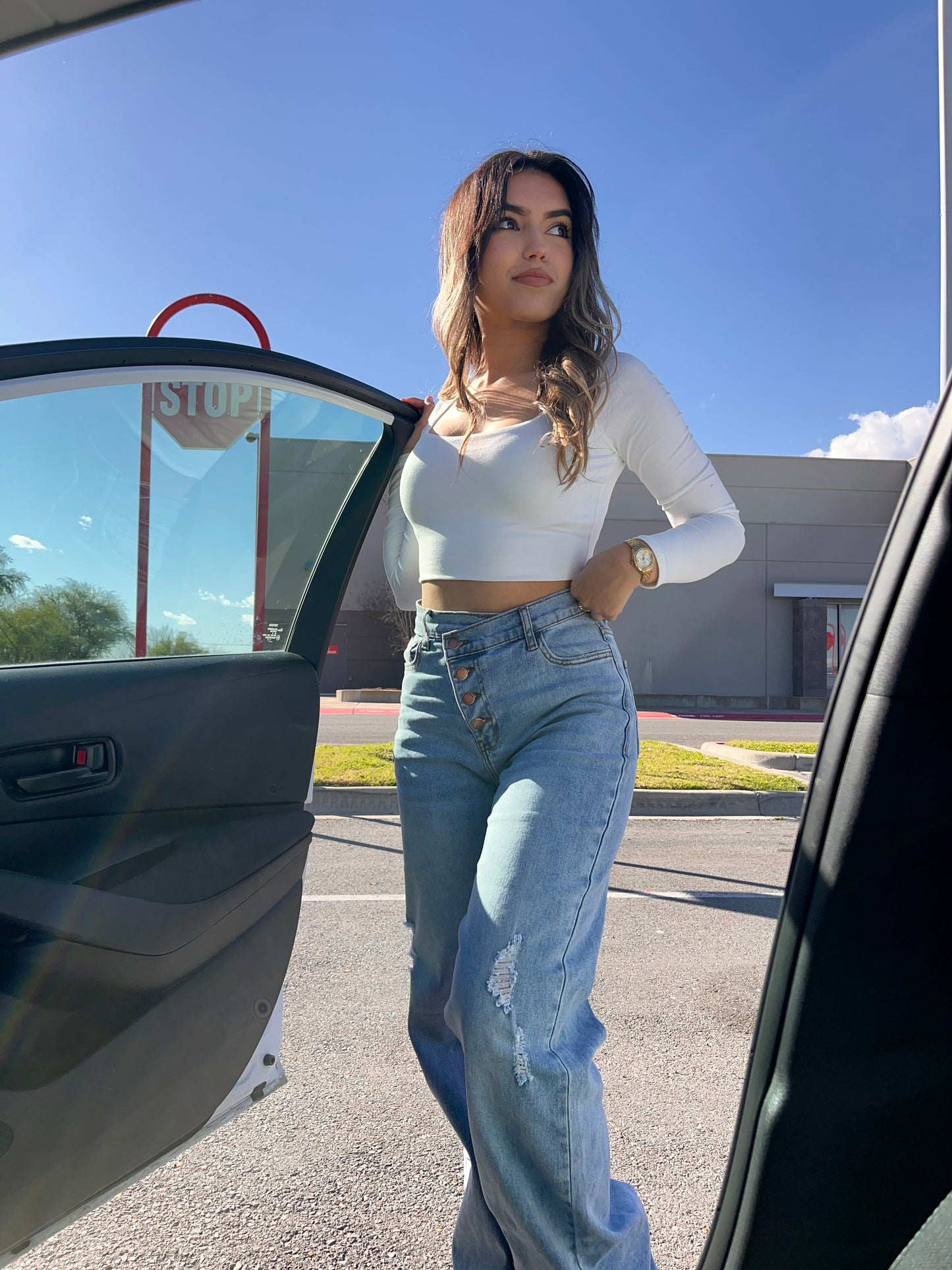 Jennifer Criss Cross Jeans
