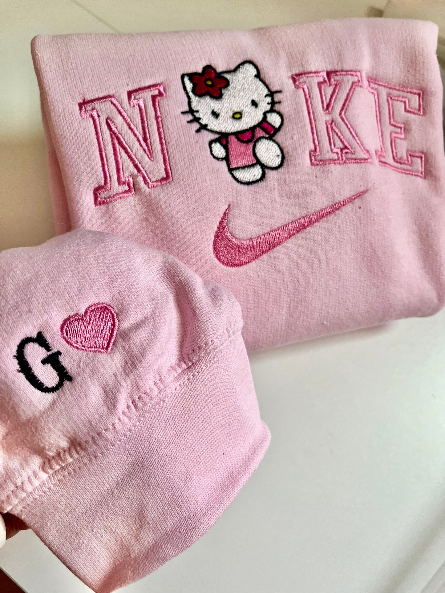 Hello kitty with Sleeve Initials Crewneck