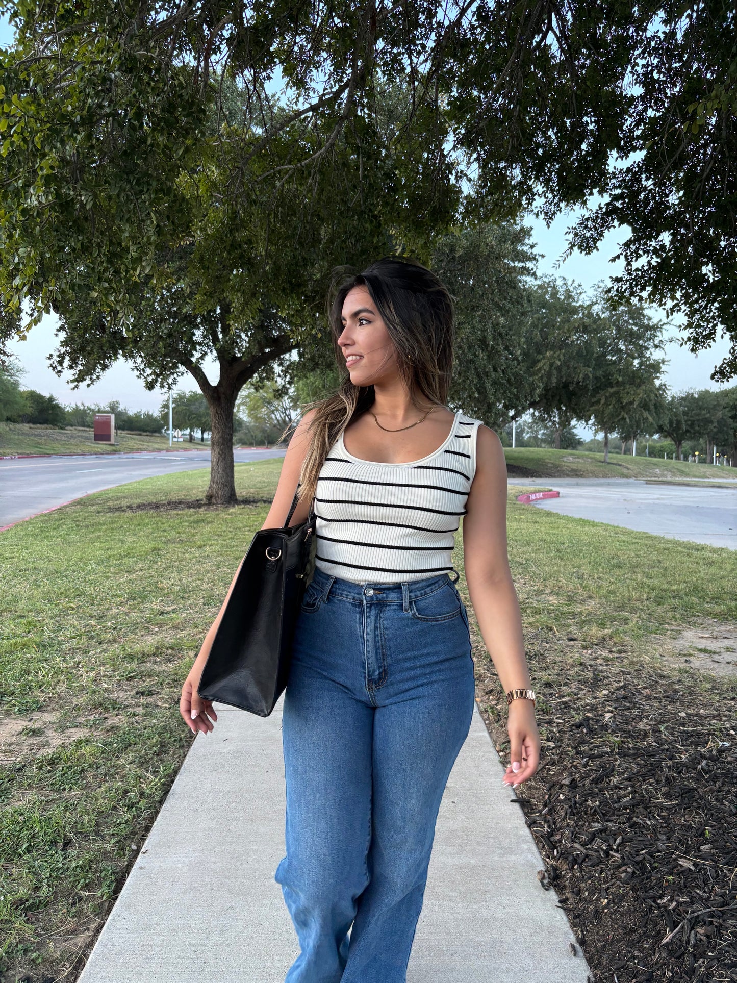 Monica Stripe Tank Bodysuit