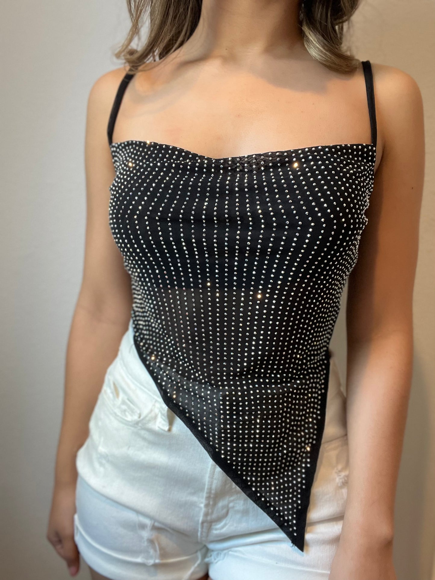 Baby Nueva Sparkly Asymmetrical Top