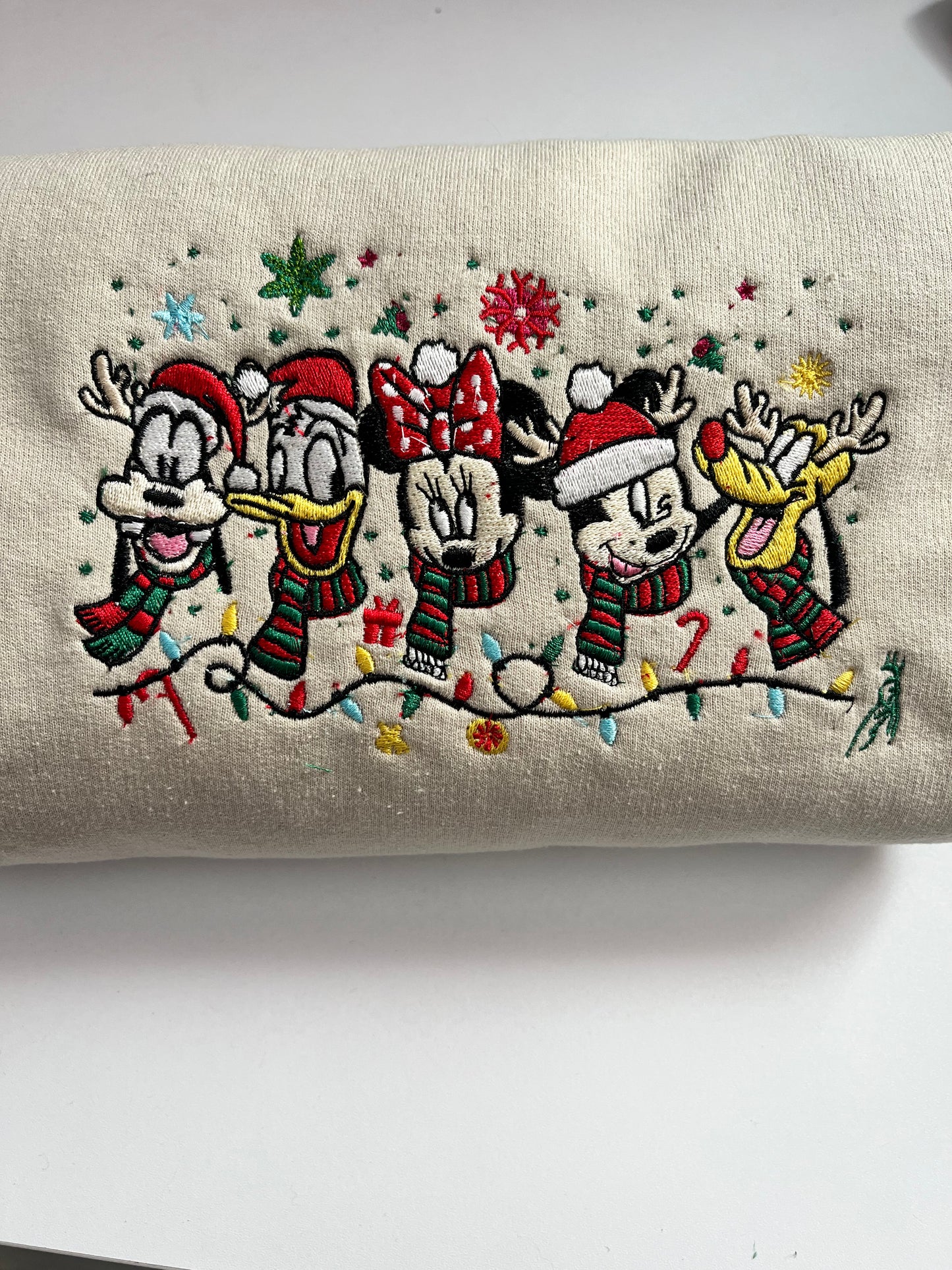 Mickey & Friends Embroidered Crewneck