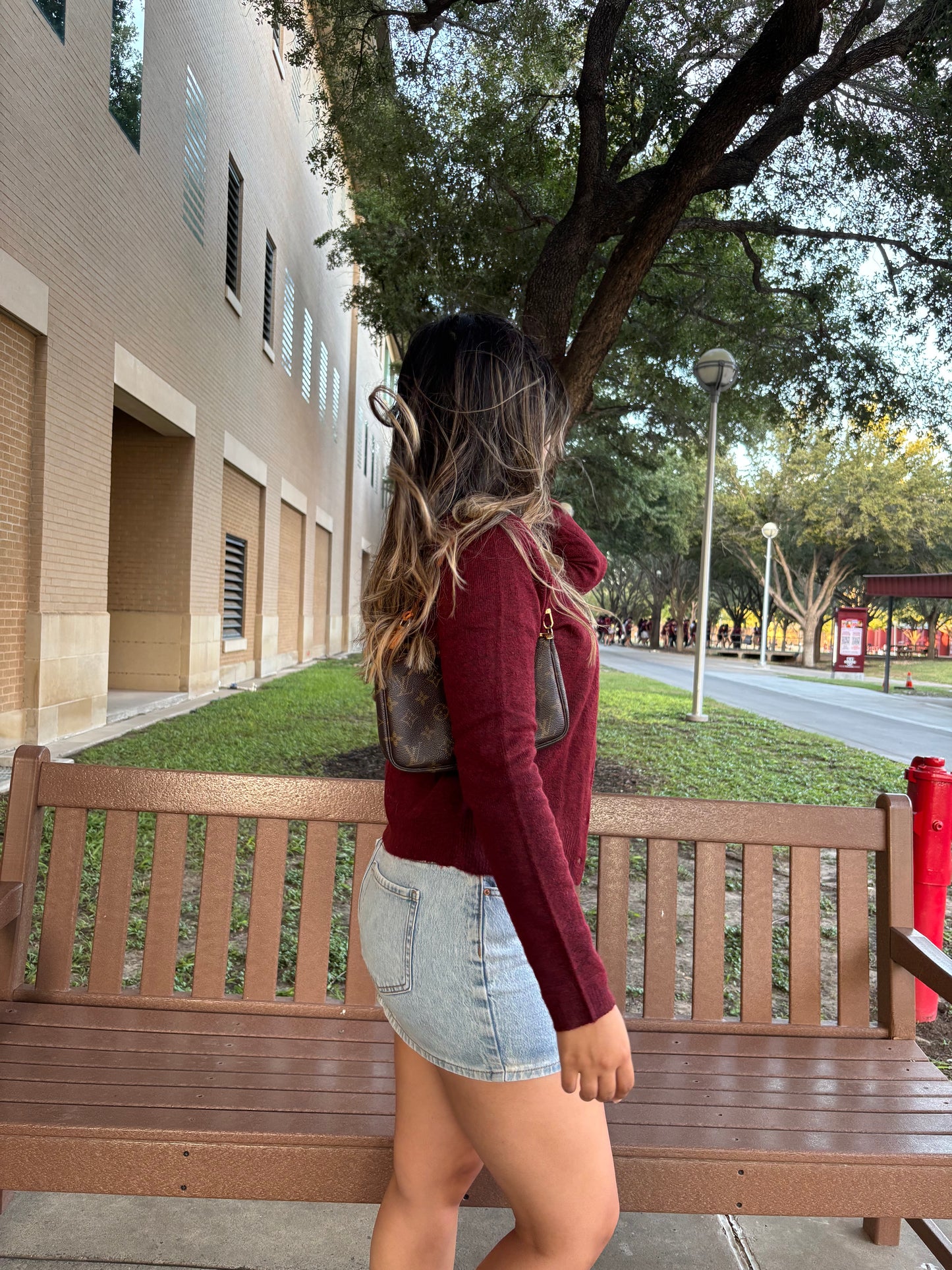 Charlotte Button Down Long Sleeve Cardigan- Burgundy