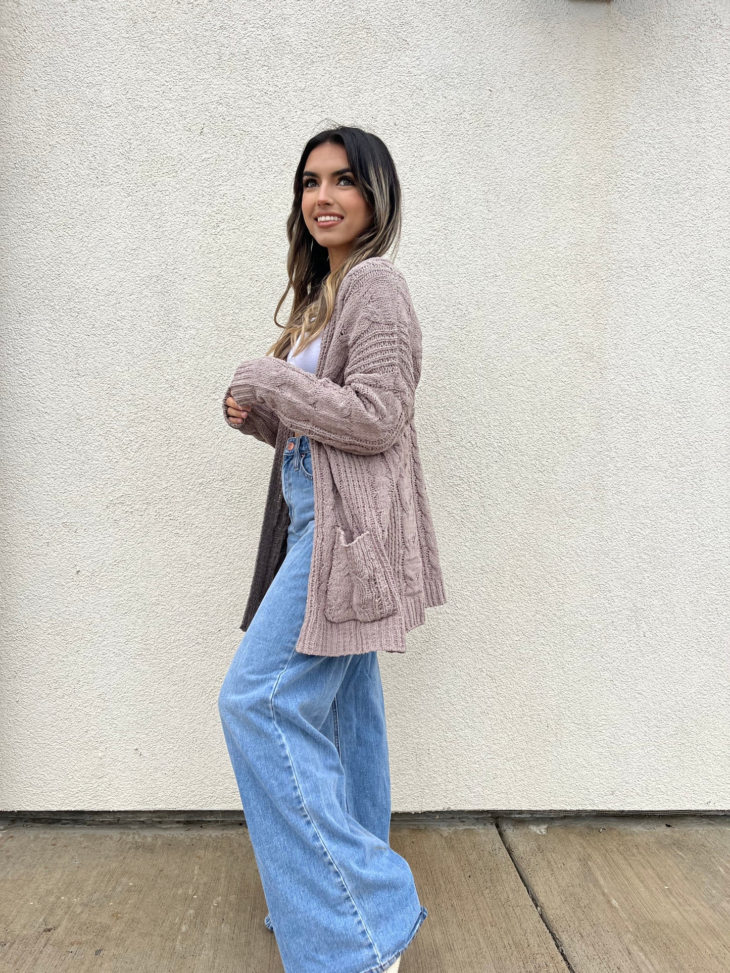 Cozy Feels Cardigan - TRUFFLE