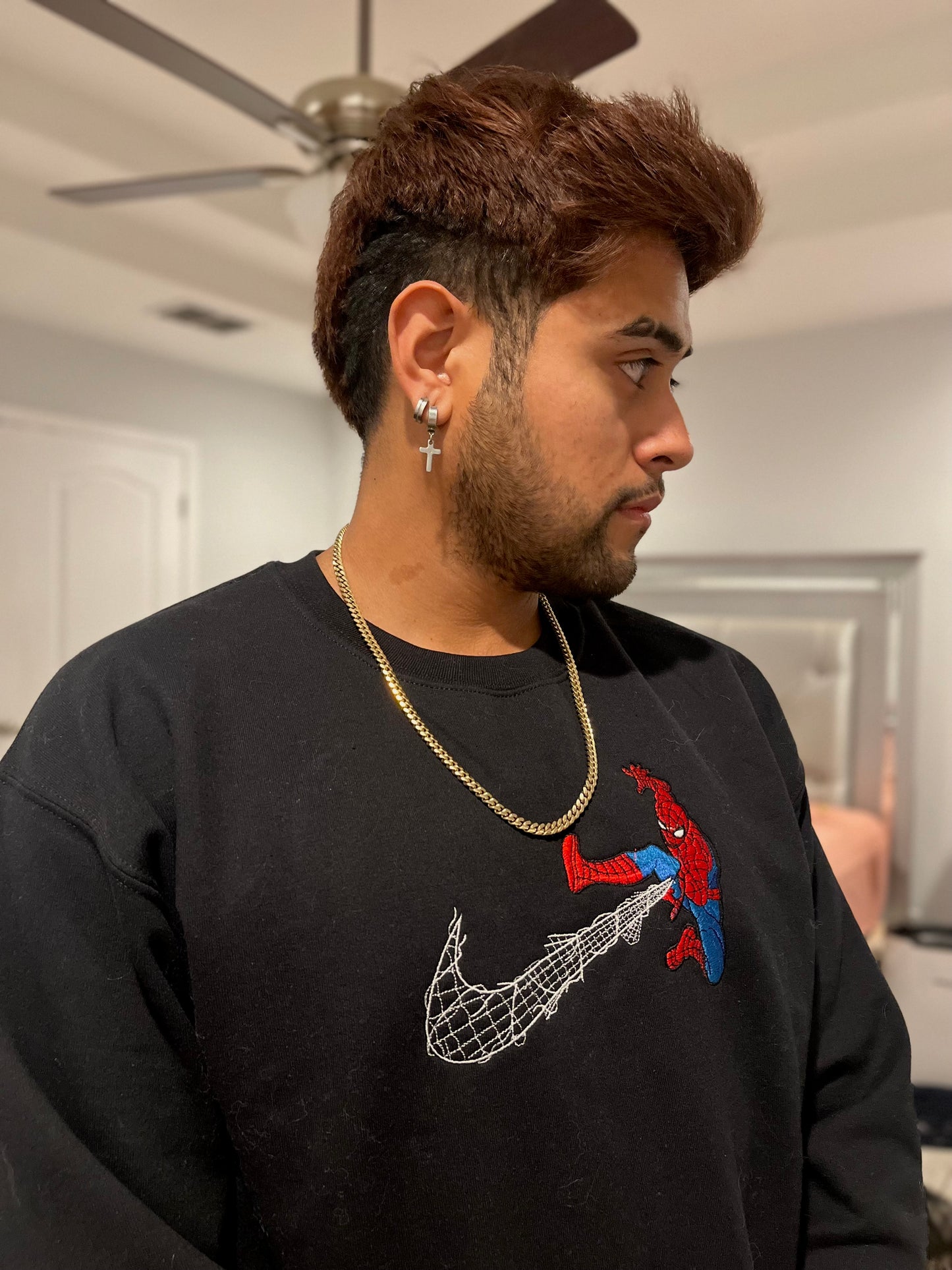 Spider Embroidered Crewneck