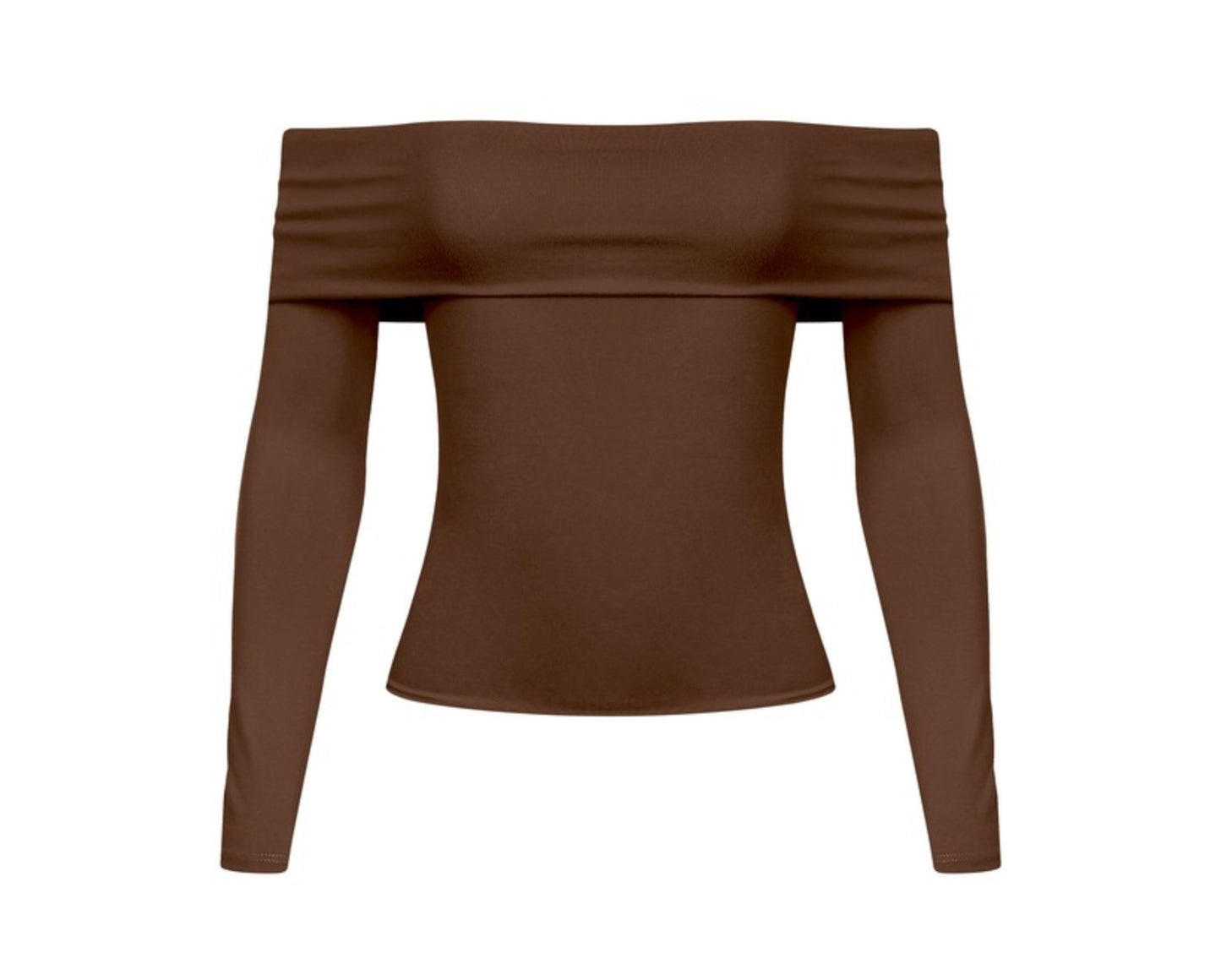 Brooklyn Off Shoulder Top - Chocolate