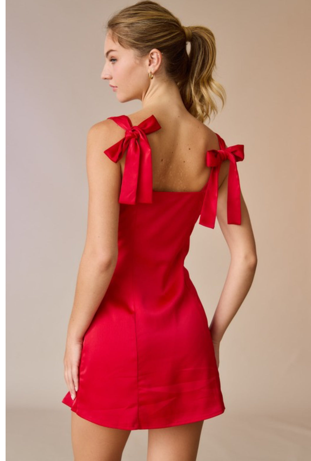 Ruby Red Bow Dress