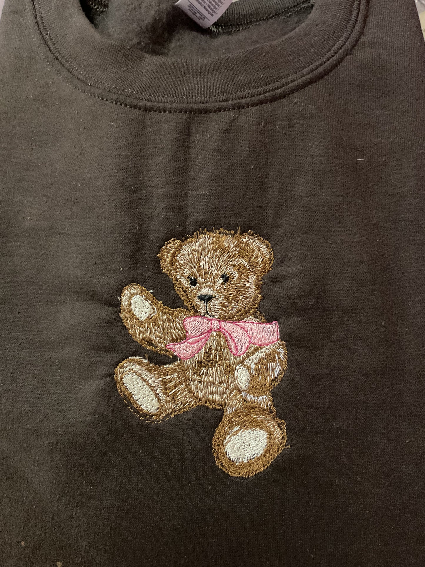 Teddy Bear Embroidered Crewneck