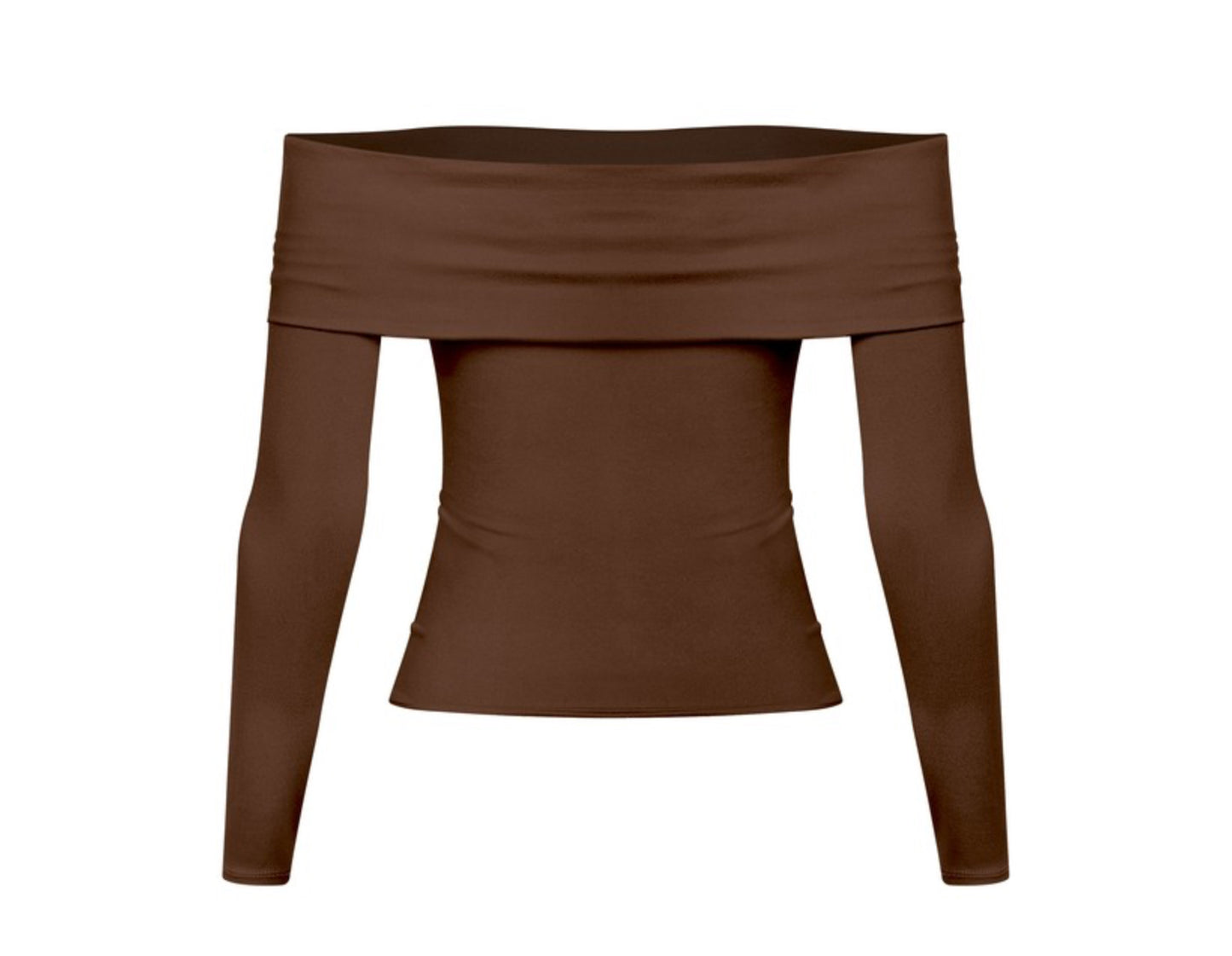 Brooklyn Off Shoulder Top - Chocolate