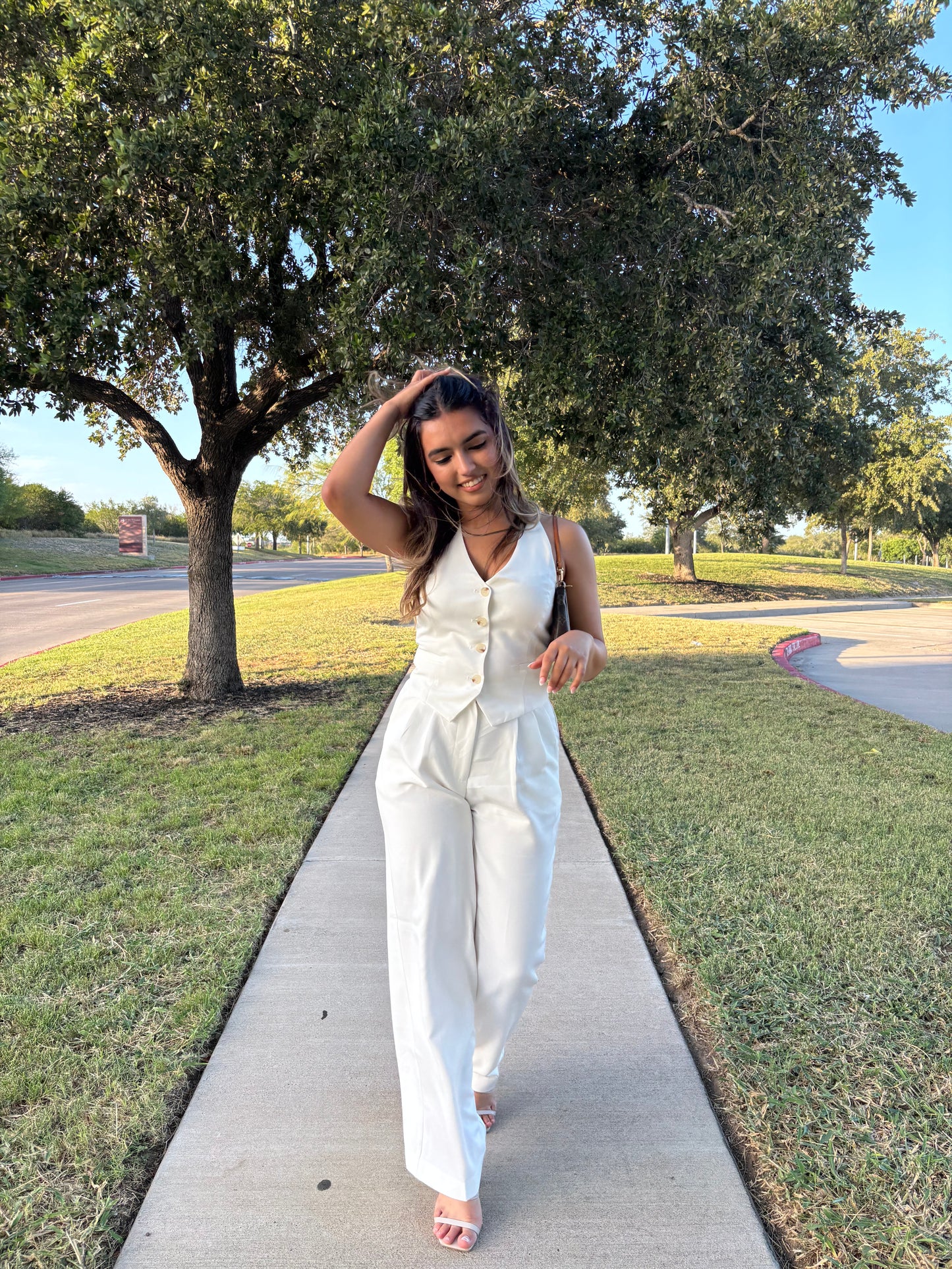 Camila Halter Vest & High Waist Dress Pants Set