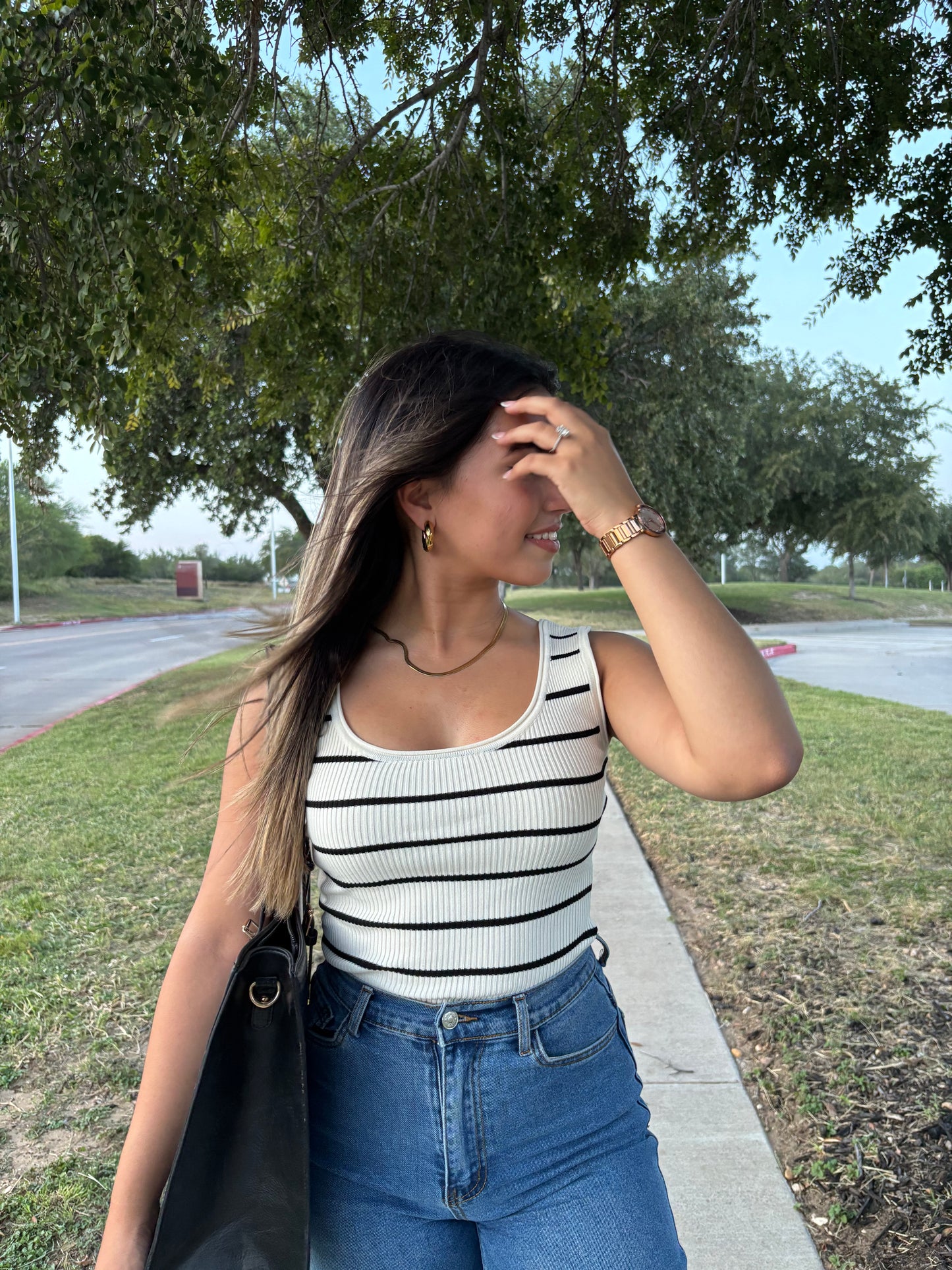 Monica Stripe Tank Bodysuit