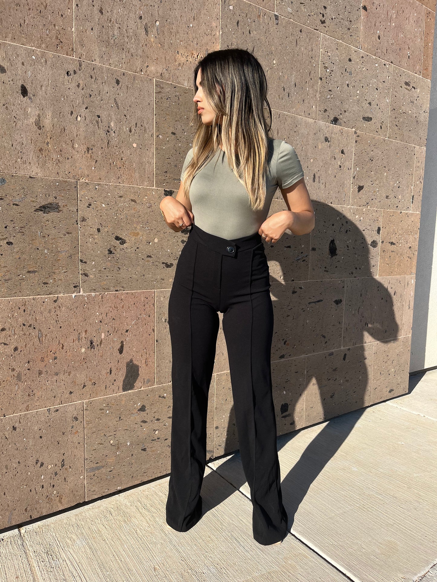 Belinda Basic Bodysuit- Fade Olive