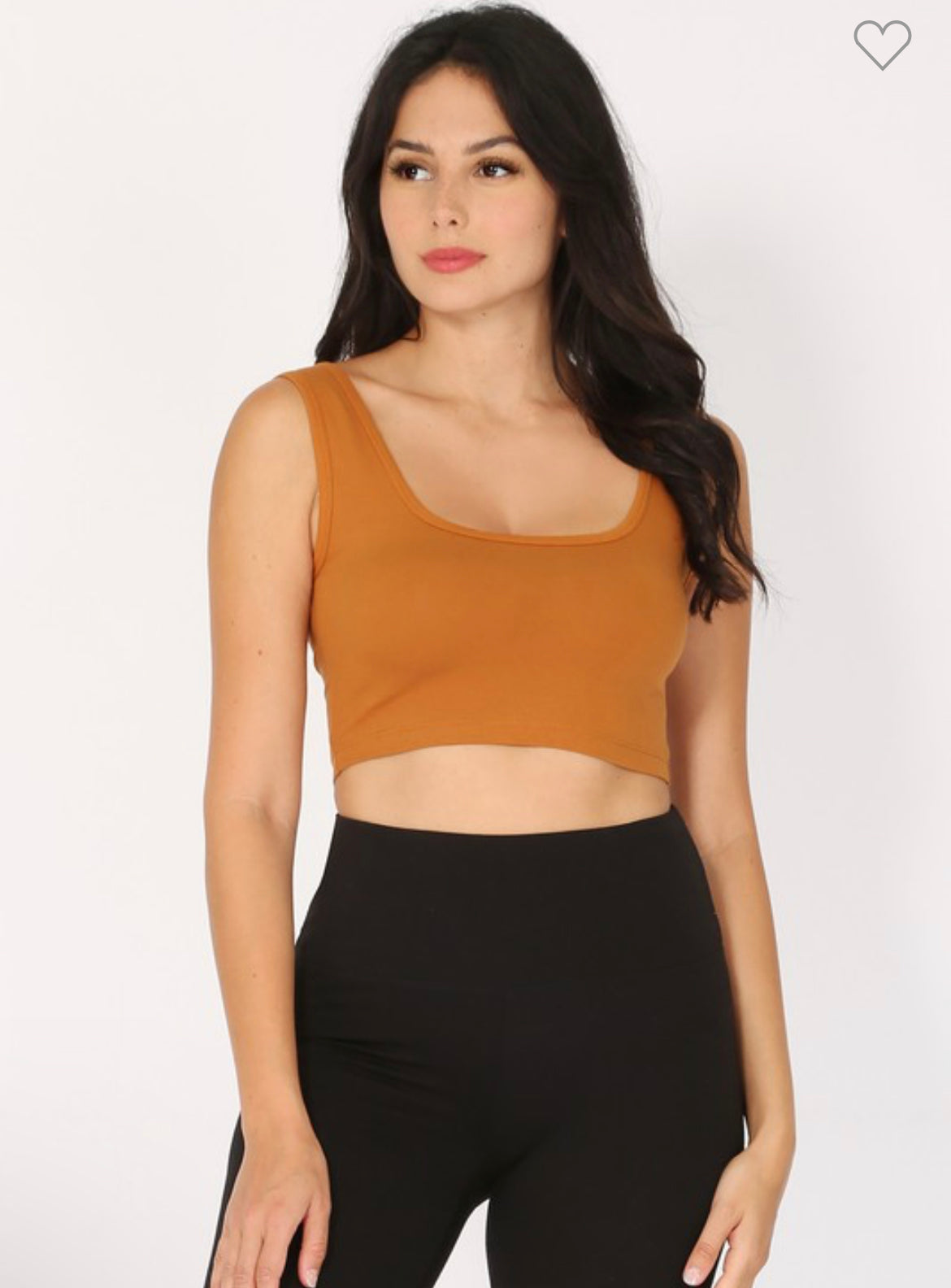 Stela Basic Crop Top - Mocha