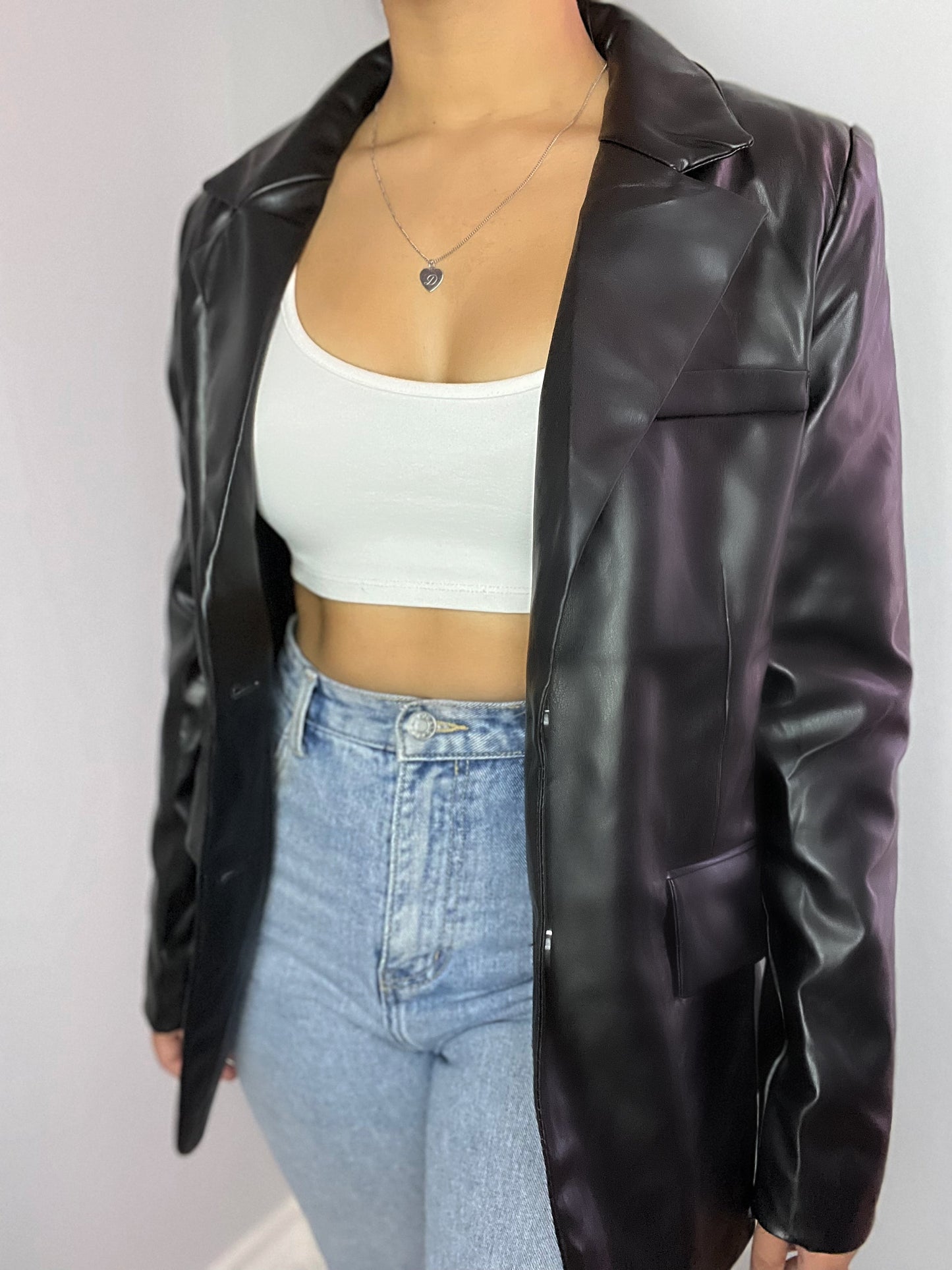 CAMILA LEATHER JACKET- BLACK