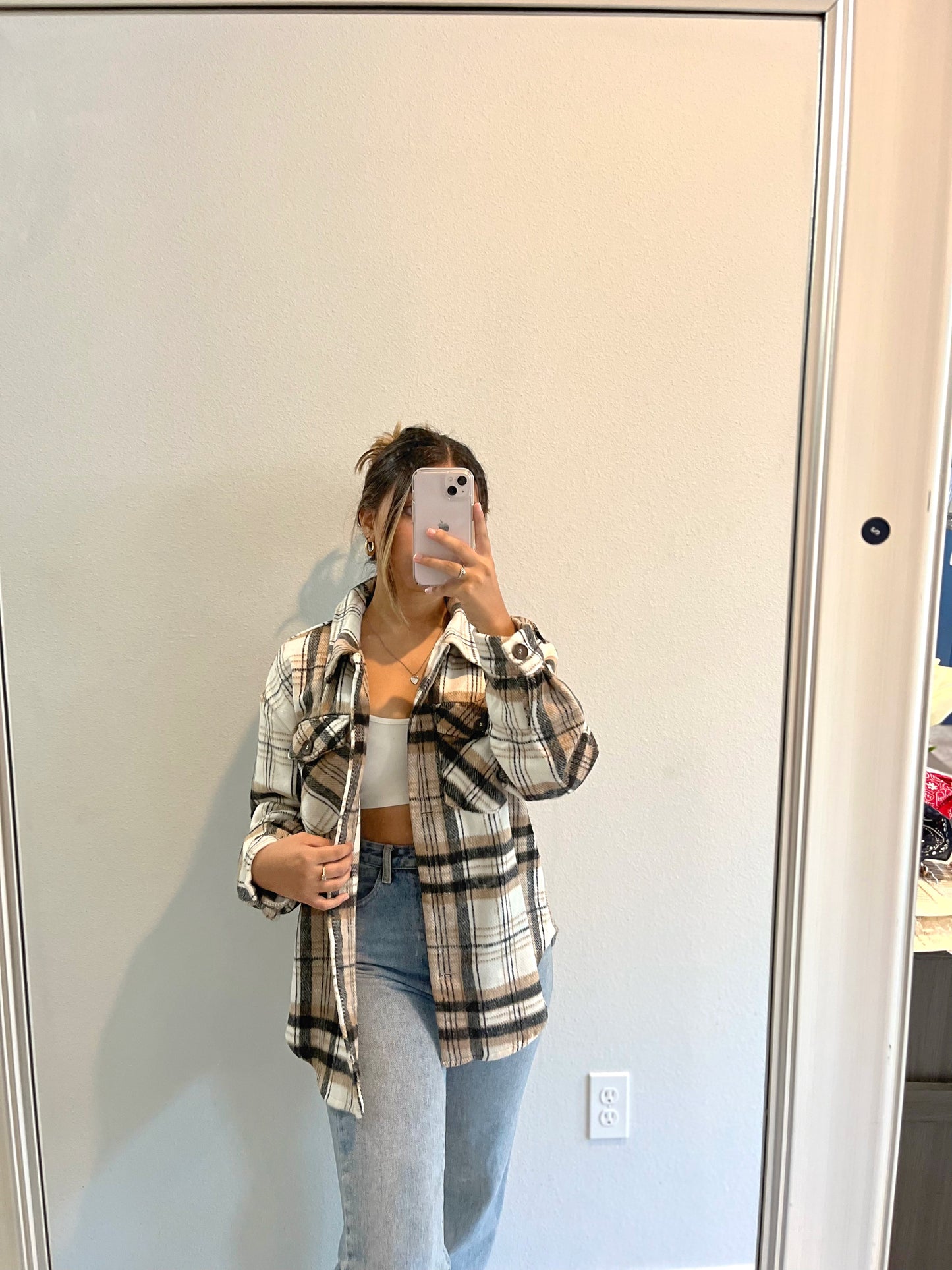 AMY PLAID SHACKET