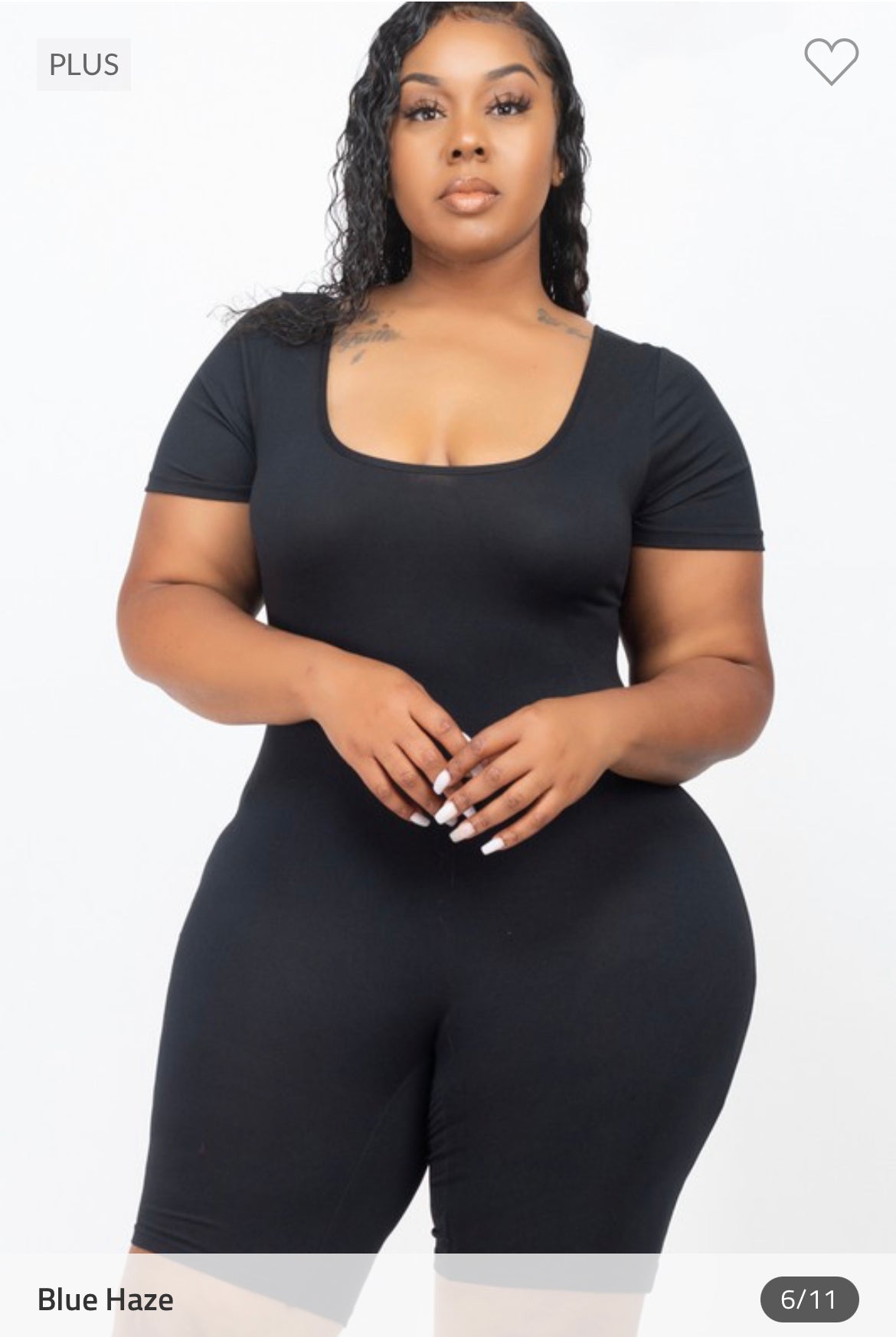 Valentina Bodycon Romper - Black