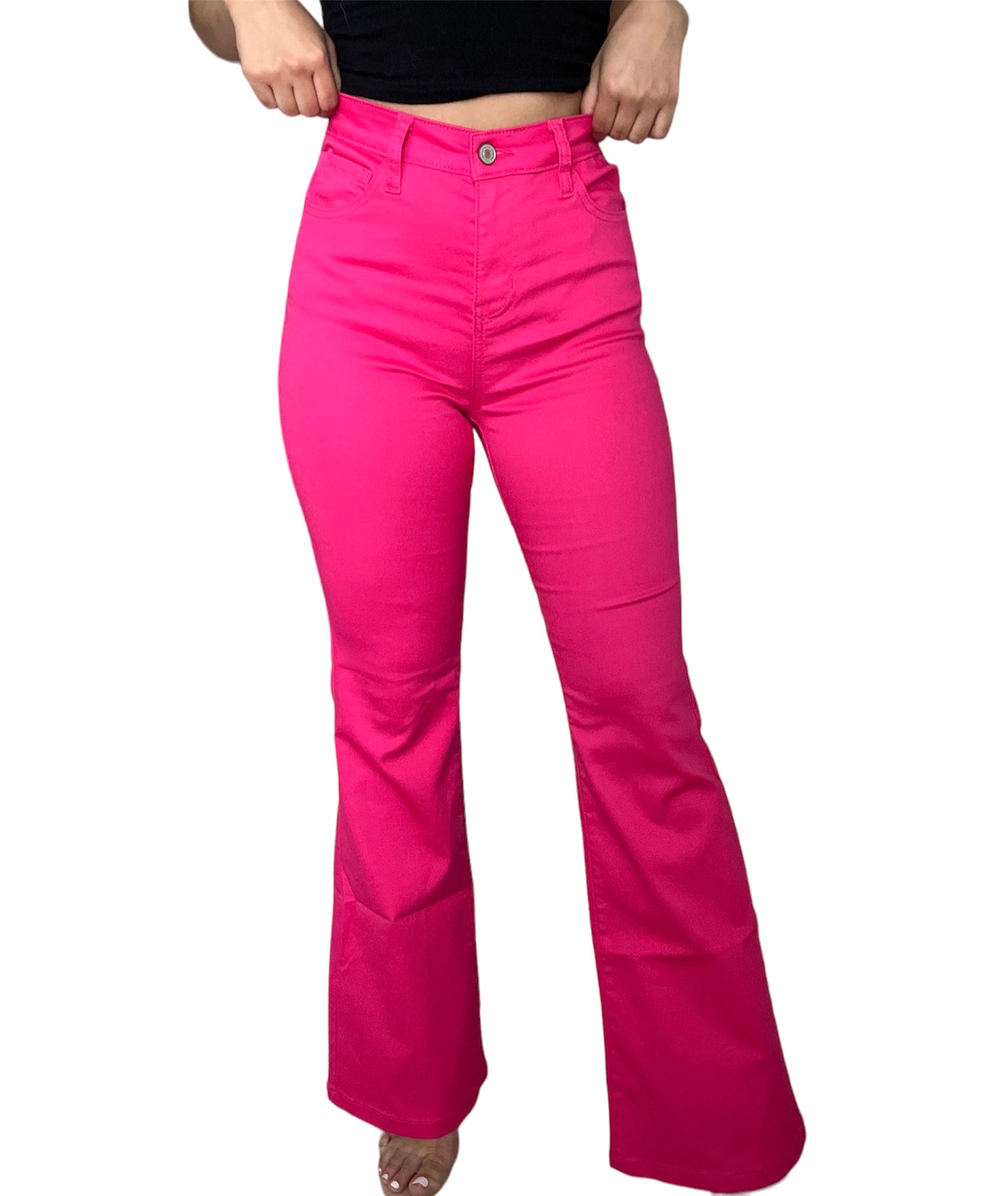 Selena Flare Jeans -Fuchsia