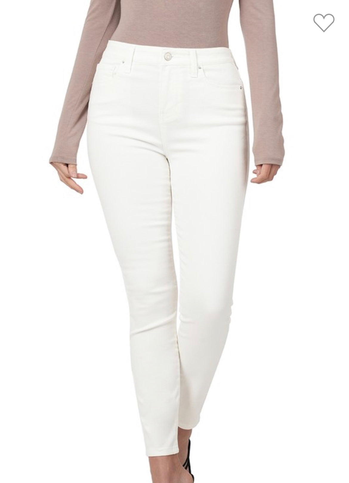 Grace Skinny Jean - White
