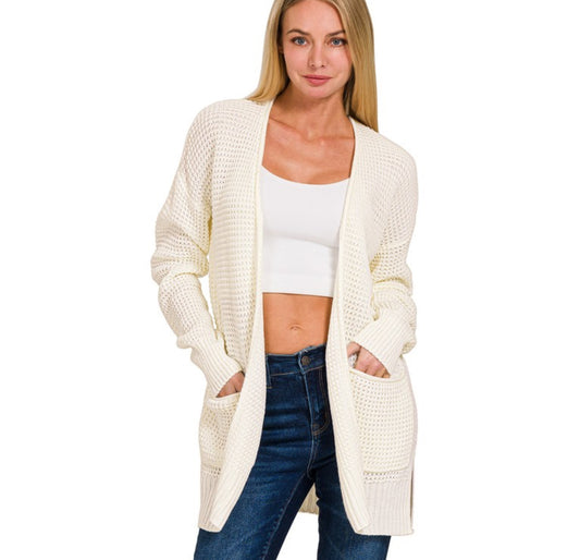 Angelina Cardigan Sweater- Ivory