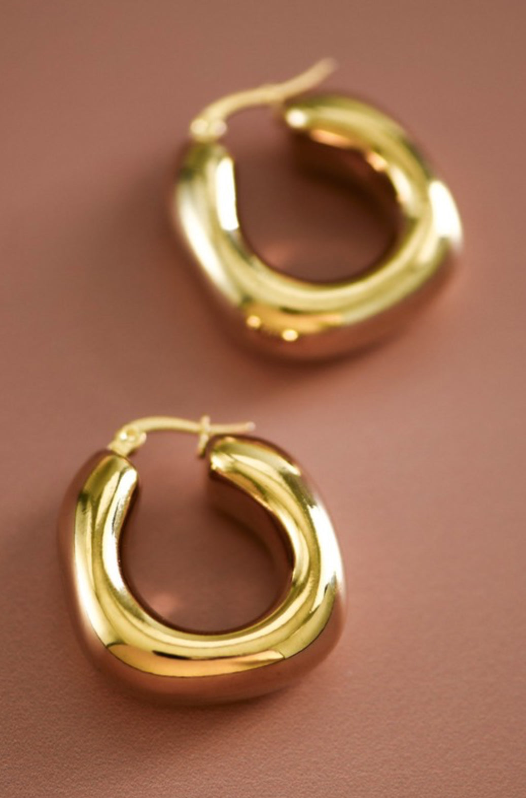 18K Non-tarnish Stainless Steel Hoops