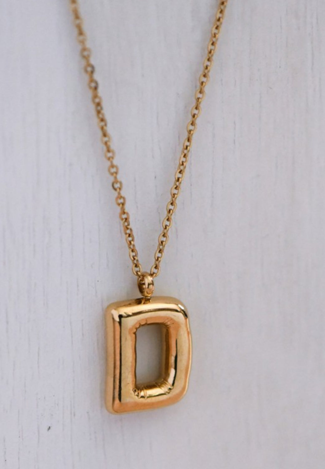 Bubble Letter 18K Non-tarnish Stainless Steel Necklace