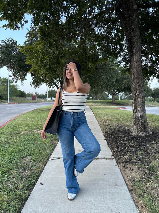 Monica Stripe Tank Bodysuit