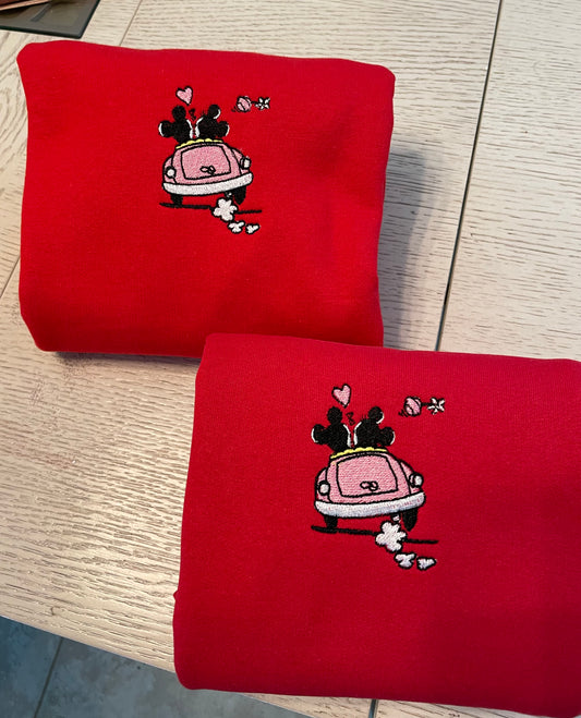 Love Embroidery Crewneck Sweater