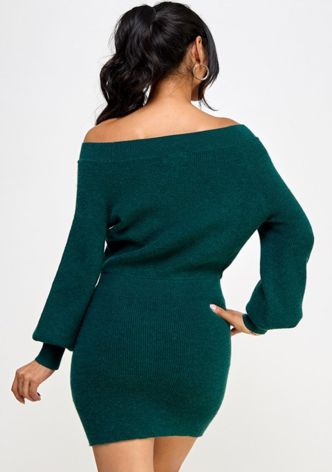 Esmeralda Sweater Dress - Hunter Green