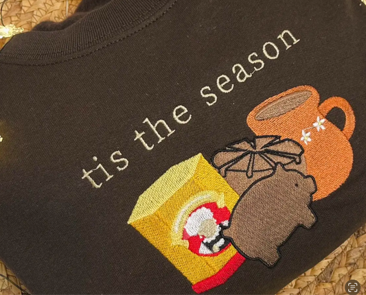 Tis the season Embroidered Crewneck