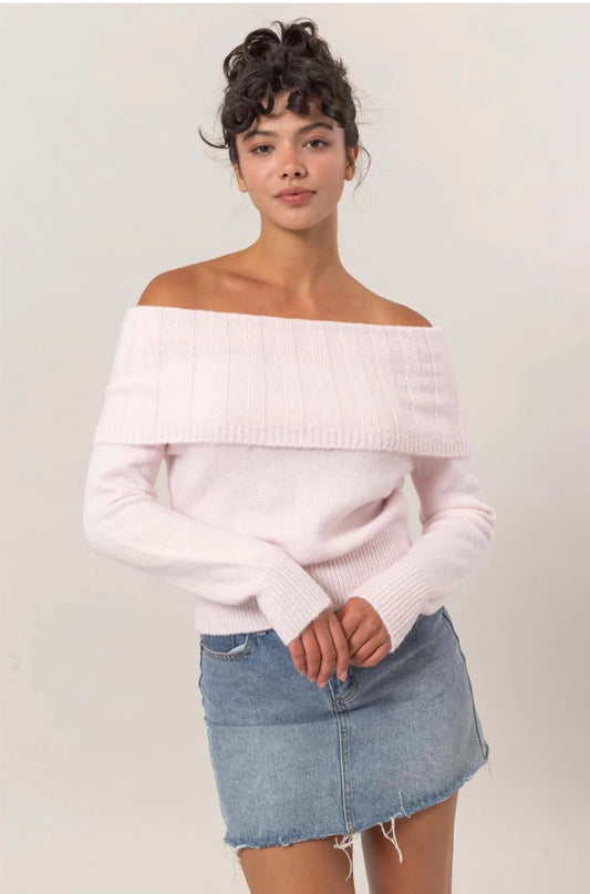 Eli Off Shoulder Sweater Top