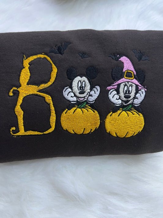 Pumpkin Embroidered Crewneck