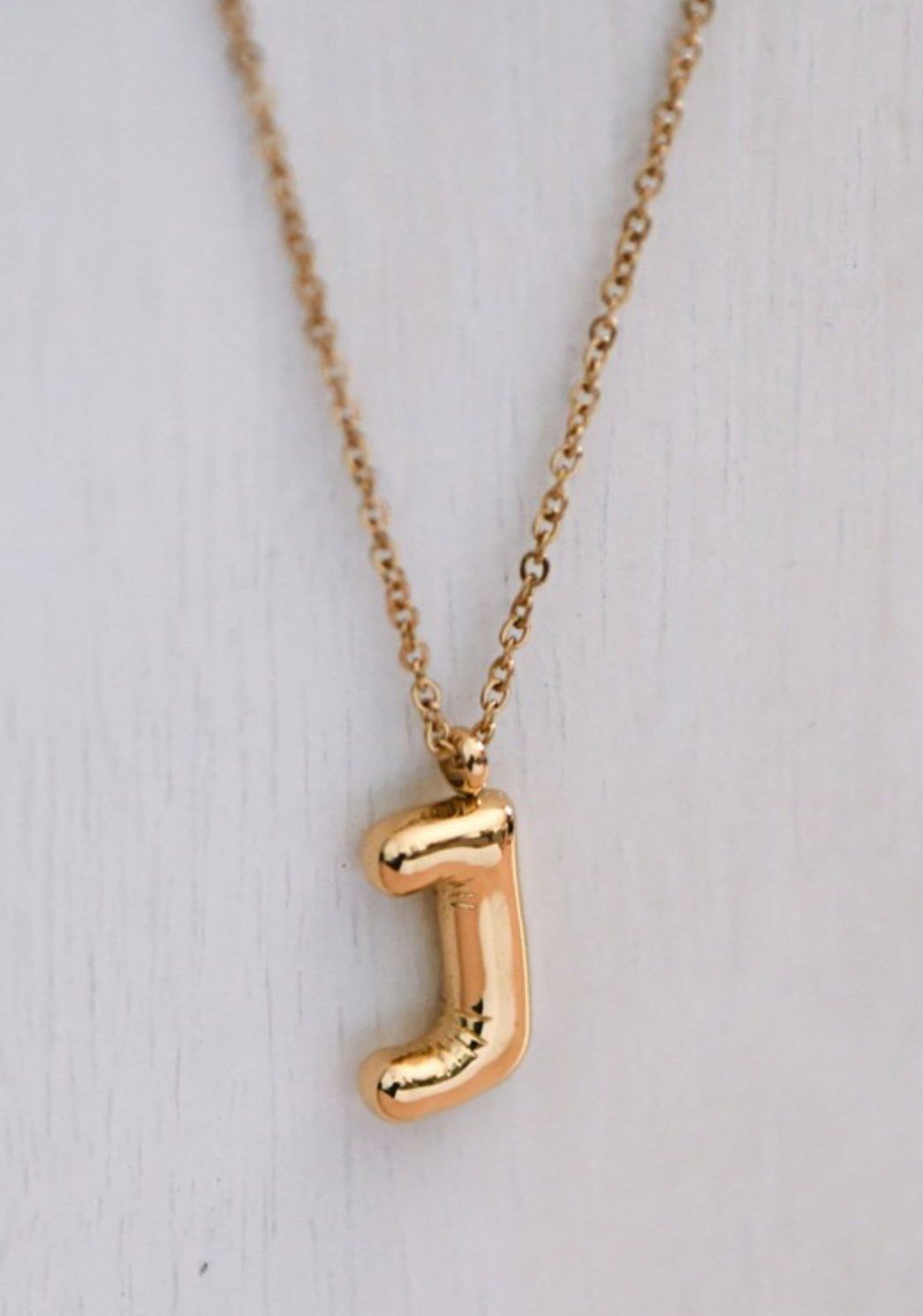 Bubble Letter 18K Non-tarnish Stainless Steel Necklace