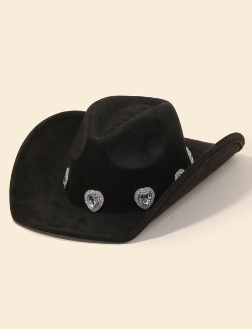 Rhinestone Heart Cowgirl Hat