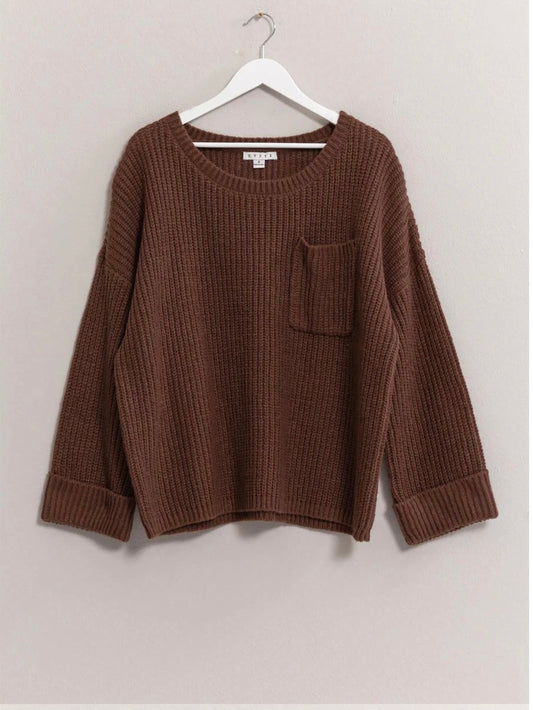 Sweater Weather Knit Sweater - Chocolate