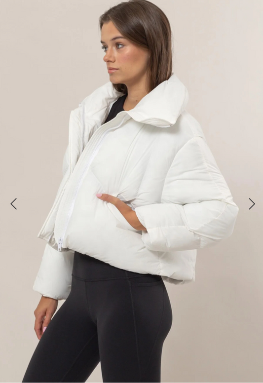 Myra Puffer Jacket - Pearl