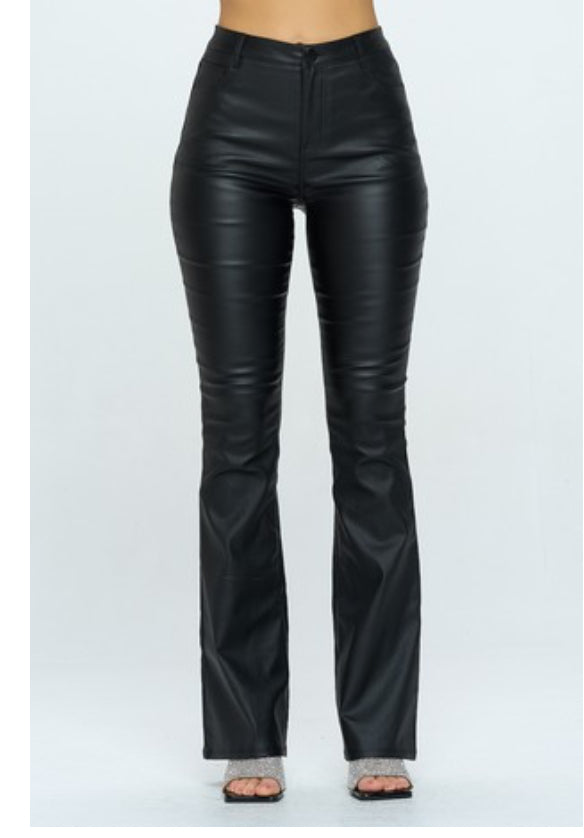 Claudia Flare Leather Pants