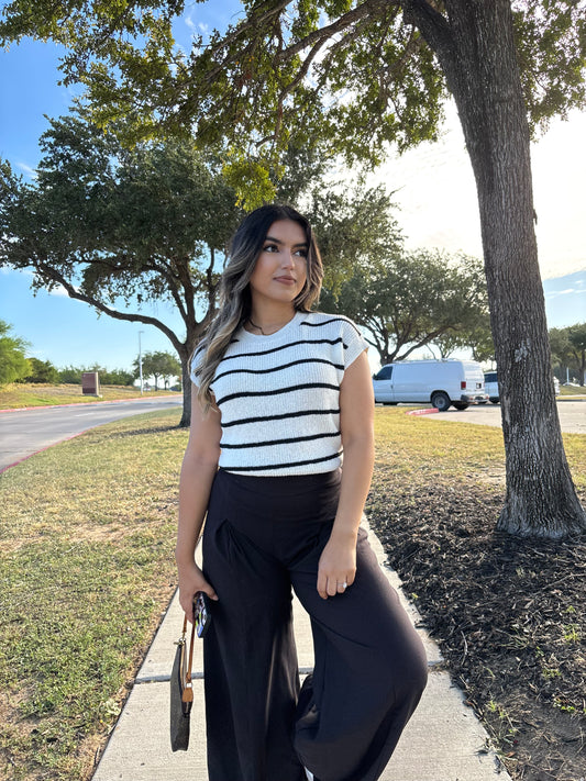 Sienna Short Sleeve Knit Sweater Top