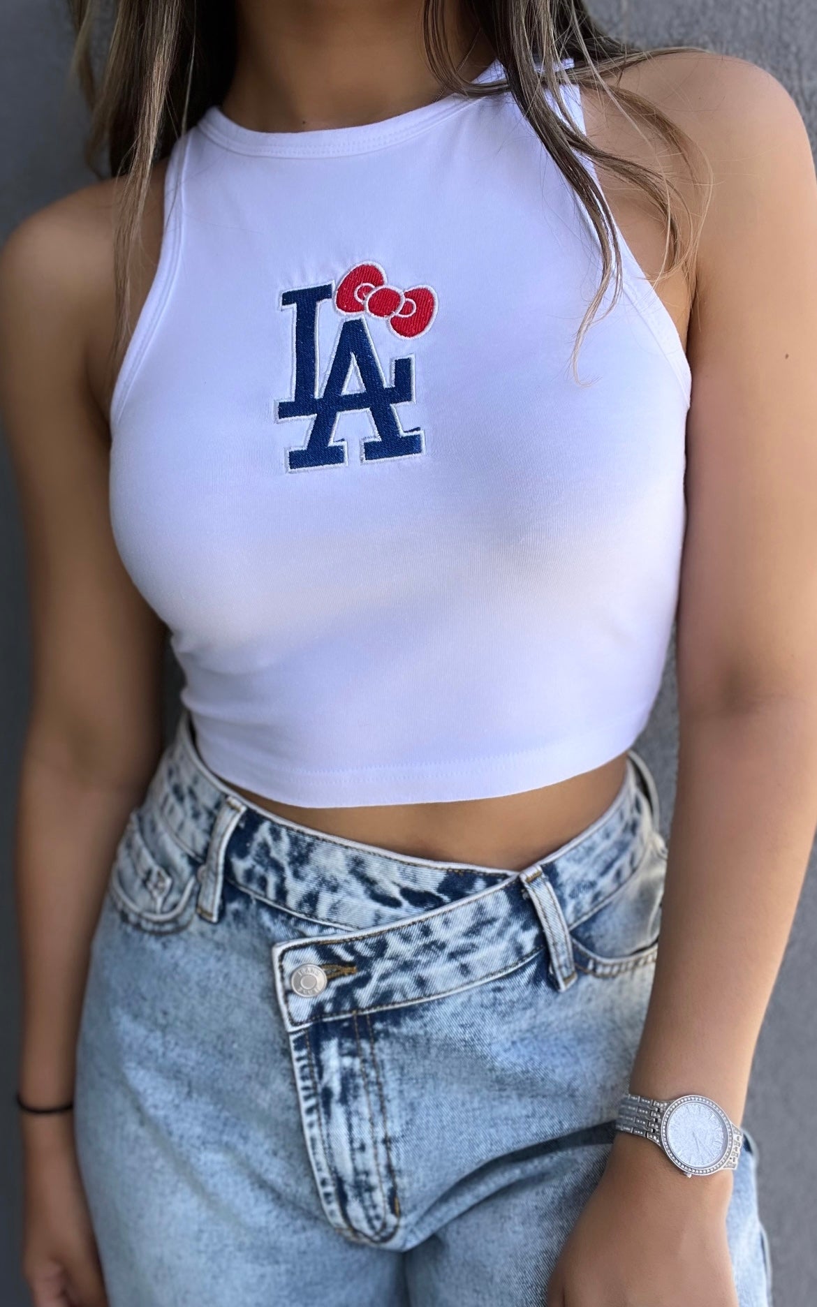 HK LA Embroidered Tops