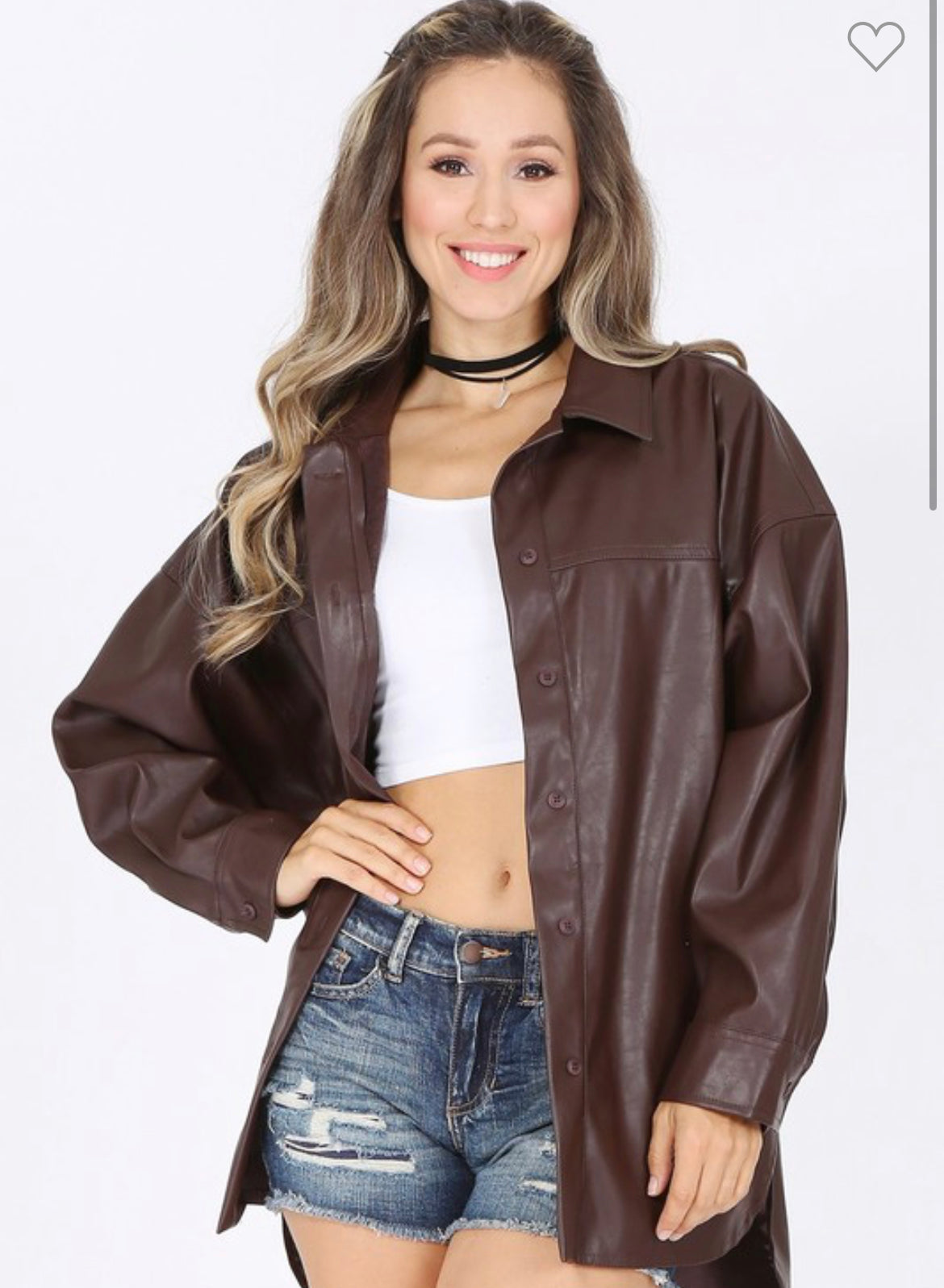 Andrea Leather Jacket- Brown