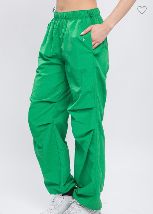 Cairo Parachute Pants- Green