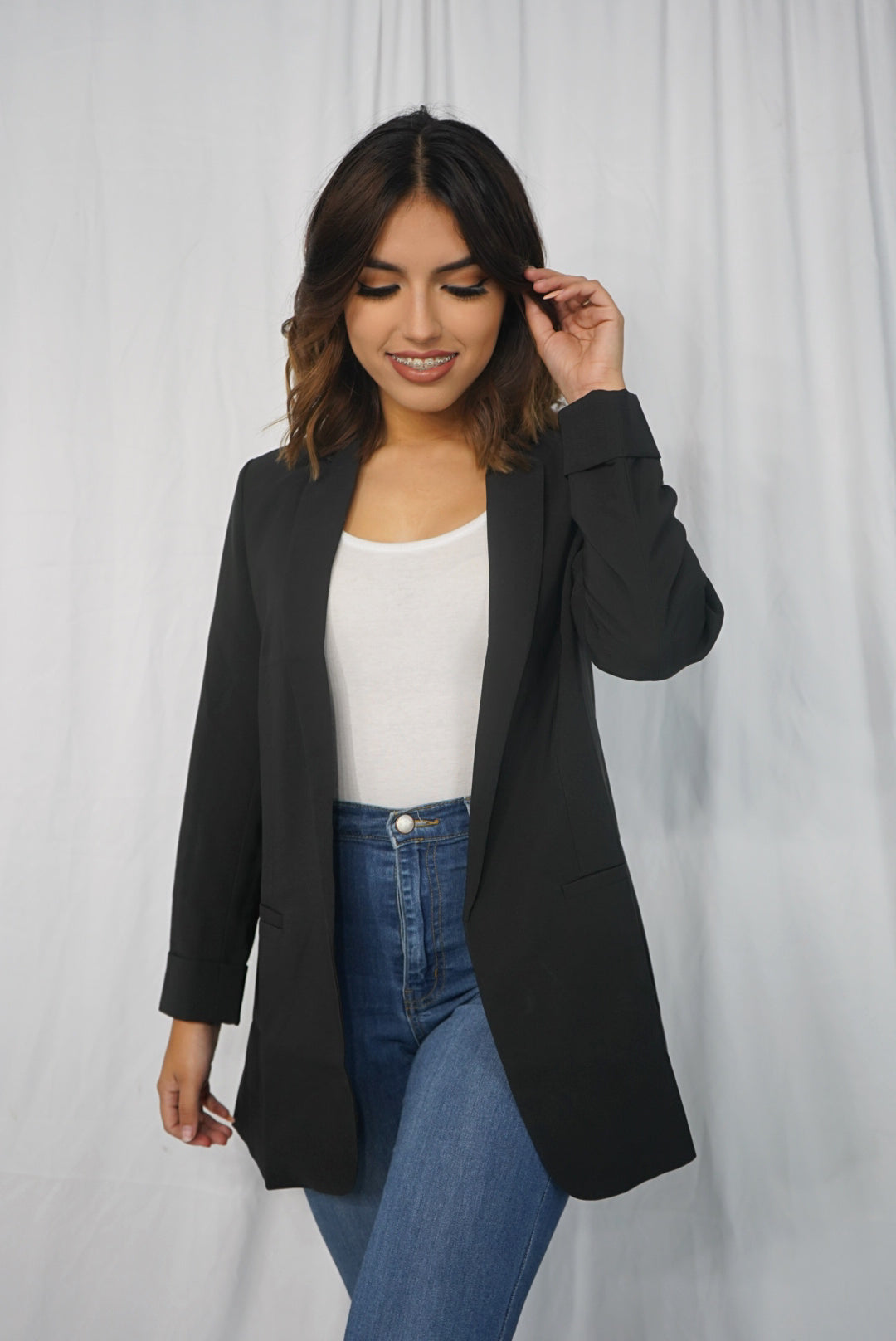 ALWAYS BUSY BLAZER- BLACK