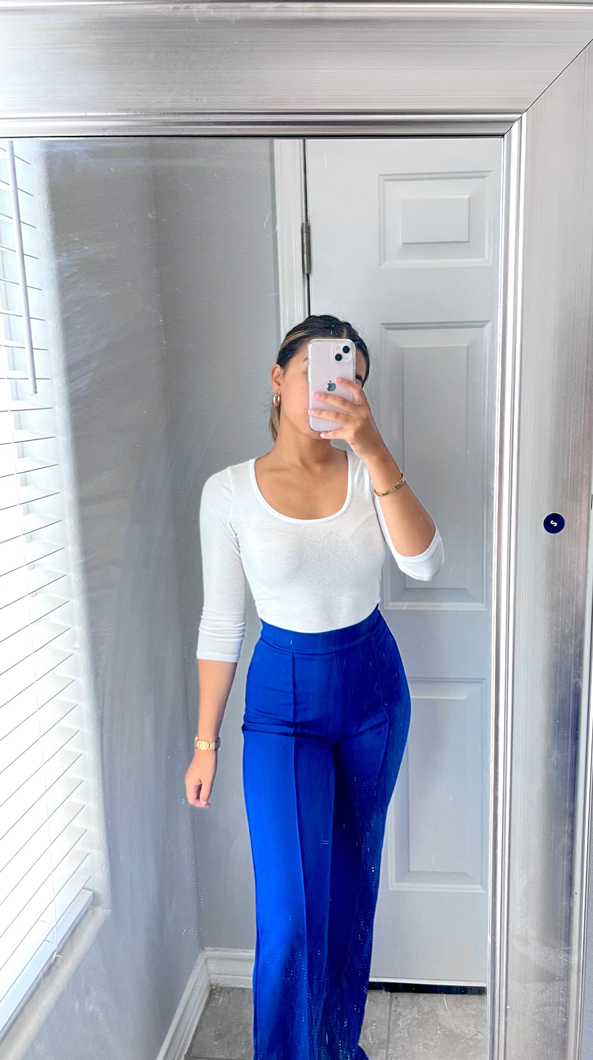 TORI HIGH WAISTED DRESS PANTS - ROYAL BLUE AriasClothing TORI HIGH WAISTED DRESS PANTS - ROYAL BLUE AriasClothing